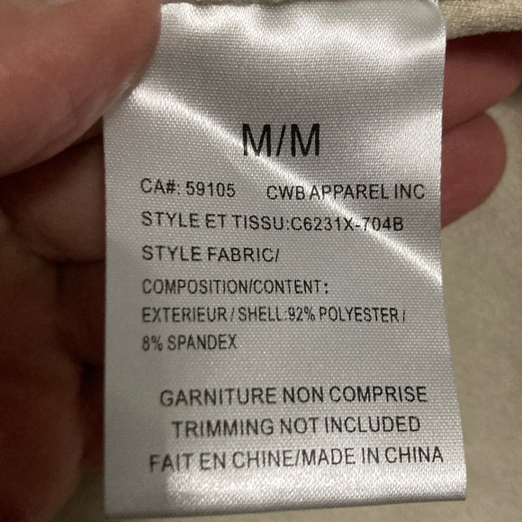 CHARLIE B Women's Cream Faux Leather Jacket - Picture 7 of 7